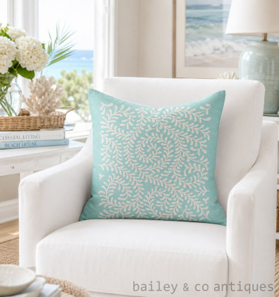 Cushion Cover Coastal X Large Heavy Quality Cotton 60cm x 60cm - Reef60