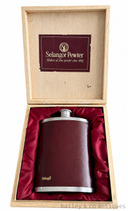 Vintage Selangor Pewter Impression series hip flask (Model 4509YG) - Selangor