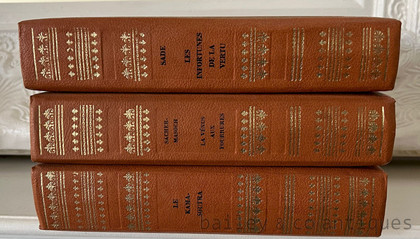 Vintage French Erotic Literature Collection – 3 Deluxe Numbered Editions  Matching Gilt Bindings | Sade, Sacher-Masoch & Kama Sutra - FB02