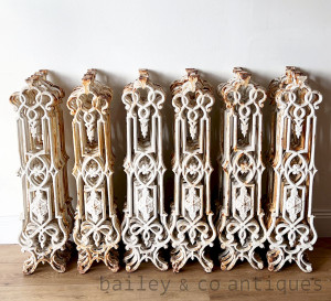 Rare Set of 36 Antique Cast Iron Ornate Lacework Panels - L36