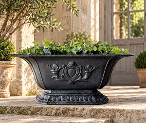 A Huge Antique French Iron Planter Jardiniere 19TH CENTURY 65cm wide - Planter4