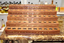Fancy 1oz Roll-on or boston round Wooden Display Case 50 holes