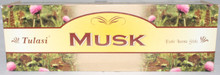 Tulasi Musk Incense sticks 4 X 8 STICK PACKS + 1 FREE INCENSE HOLDER