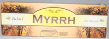 Tulasi Myrrh Incense sticks 4 X 8 STICK PACKS + 1 FREE INCENSE HOLDER