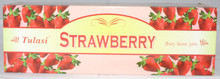 Tulasi Strawberry Incense sticks 4 X 8 STICK PACKS + 1 FREE INCENSE HOLDER