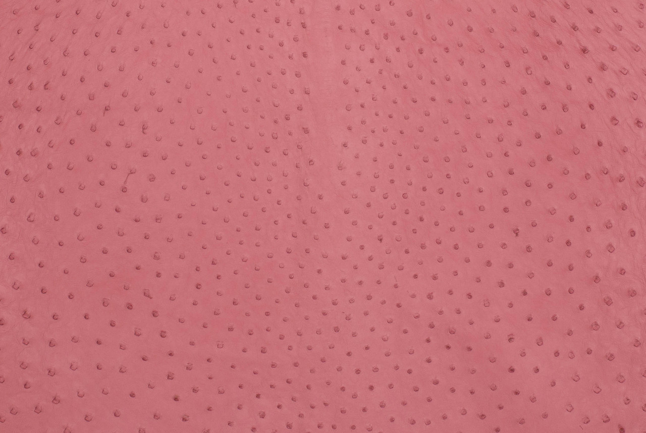 Ostrich skin Leather Burnt Pink Color (%100 Genuine Natural skin)