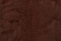 Python Skin Reticulated Back Cut Unbleached Matte Oxblood
