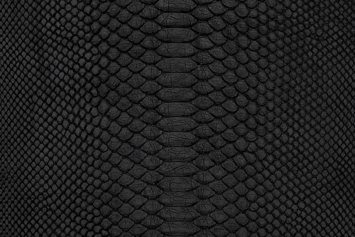Python Skin Short-Tailed Rubberized Black