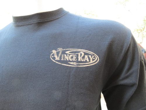 Vince Ray Signature logo appear on front over left chest area.