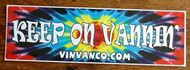 "KEEP ON VANNIN' " Vintage Van Bumper Sticker