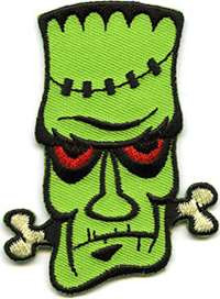 Chico Von Spoon Frank The Crank Embroidered Patch, 2 3/4" High with iron on backing.