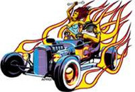 Hot Roadster Sticker/Decal from Almera - 4 1/2" Long