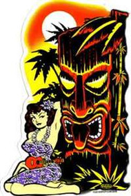 Hula Tiki Sticker/Decal from Vince Ray