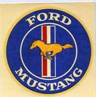 OLD FORD MUSTANG CIRCLE DECAL 60's Mustang....Cool original vintage water slide decal from days gone by.
Own this decal, and slap it on your toolbox or???
Installation instructions are on the back of the decal. Measures 3" Diameter
