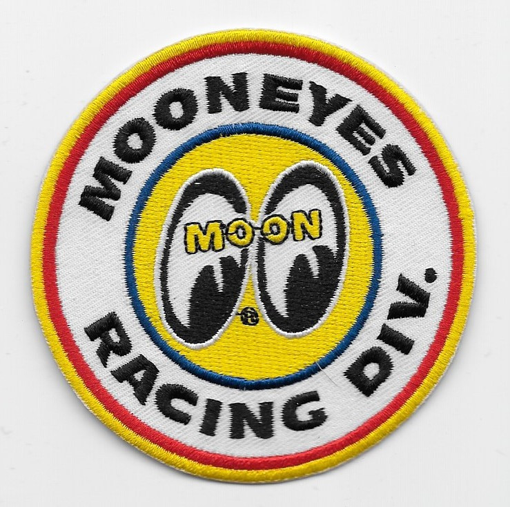 3" x 3" RARE MINT Racing MOON Equipped Vintage Embroidered Iron On Patch NOS 