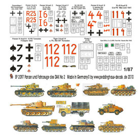 1734 Peddinghaus 1/48 US & French M3A1 & M16 Half-track Markings WWII 5 veh. 