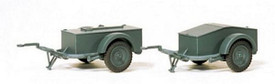 German Sd.Anh. 51 Trailer w/Crates. Preiser 16574 New 1/87 Scale Plastic Kit Unf