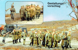 Russian P.O.W.s w/German Guards. Preiser 16577 New 1/87 Plastic Unfinished