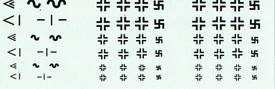 German Staffel Markings and Late War Nightfighter Insignia Decals. I-94 GR101