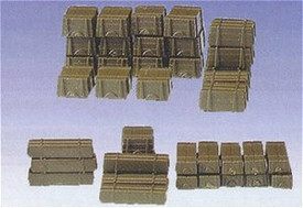56 Pcs. Set of Ammo Boxes. Roco Minitanks 319 Herpa 742054 New 1/87 Scale
