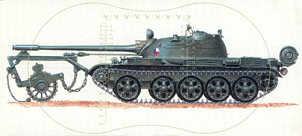 T-55 with KMT,  CMK