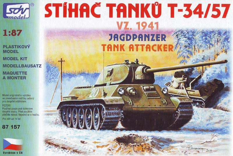 T 34 57 Model 1941 Sdv Unfinished Plastic Kit 1 87 Scale New In Box Small Scale Hobbies