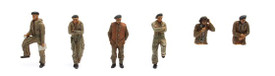 British WWII Tank Crew 6 Figures Artitec 387.132 New 1/87 Finished Painted