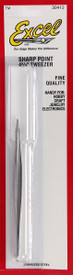Tweezers Sharp Point 4.75" Stainless Steel, Excel Hobby Tools 30412