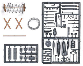 Military Accessory Detail Set Busch 49957 Plastic 1/87 Scale Weapons, Tools, Bombs, Misc.
