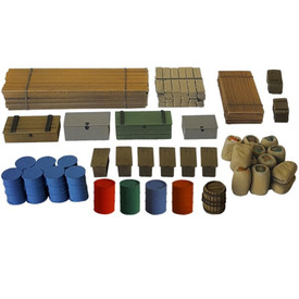 Loads of Barrels, Crates, Sacks, Wood Piles AlsaCast 8755.109 Resin 1/87 Unfinished Kit
