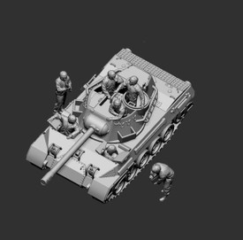  US WWII Tank Crew Germania 200, Resin 1/87 Scale Printed Figures