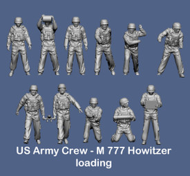 US Modern Artillery Crew 2 for M198 & M777 Germania 3151, Resin 1/87 Printed