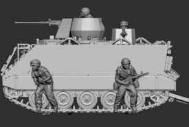 US Army M113 ACAV Crew and Infantry Vietnam Germania 2018, Resin 1/87 Printed
