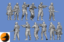 Wehrmacht Winter 1944 Germania 112, Resin 1/87 Scale Printed Figures