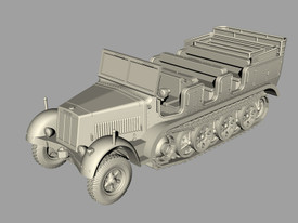 Sd.Kfz.7 Artillery Tractor 8ton Arsenal-M 112100332 Resin 1/87 Kit Unfinished Ki