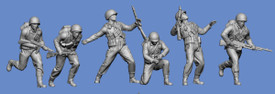 US Infantry III Assault Positions, Germania 231, Resin 1/87 Scale Printed Figures