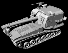 M55 Self Propelled, 203mm (8in.) 1/87 Arsenal-M 111100631 Unassembled Kit