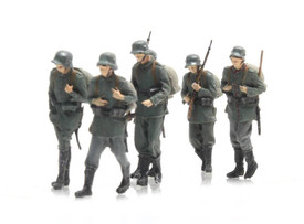 WWI German Infantry Marching Artitec 387.404 Painted 1/87 Scale Assembled