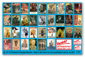 German Propaganda Posters Peddinghaus 1575 New 1/72 Scale 35 Different 