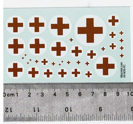 Red Cross in White Circle Miscmini Decals M28-RC New 1/87 Water Slide Decals