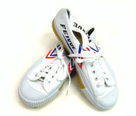 The #1 shoe choice for Shaolin monks and masters! Feiyue Martial Arts shoes have a simple, durable canvas lace-up top and a padded yet light sole. The tread is perfect for all styles, providing maximum traction for ultimate performance. Most of all, you cannot beat the price. You can buy several pairs of Feiyue shoes for the price of a single pair of most other martial arts shoes. And the Feiyue shoes might last just as long, if not longer! Try a pair today. YouÃ­ll discover why hundreds of thousands of martial artists are choosing to wear Feiyue Martial Arts shoes for their practice! Sizes 31 to 47 (child 1.5 to adult 12.5)