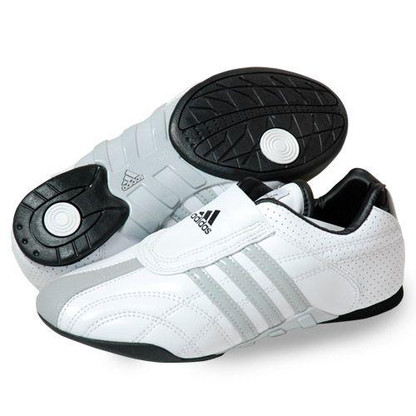 ADIDAS ADI-LUXE WHITE/GREY STRIPES MARTIAL ARTS SHOES