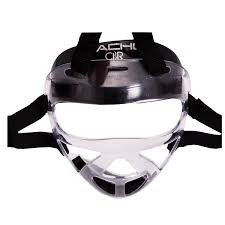 The Universal Face Shield is designed to fit most brands and styles of dipped foam headgear. It features an easy on/off design and sits further away from the face for more comfort, breathability and clearer vision. The anti-fog shield meets the new tournament rules requiring face protection. Lightweight and comfortable. Fits all sizes except children and XXL. Velcro fasteners hold shield on to head gear. 