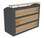 Taskfurn STRATA Reception Desk - Wild Oak/Ironstone