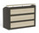 Taskfurn STRATA Reception Desk - Natural Oak/Ironstone