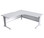 Taskfurn cSPACE Radius Corner Workstation - Wild Oak Top - White Frame