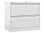 GO Lateral Filing Cabinet Two Drawer - White