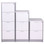 Ship Shape Filing Cabinets  - White/Silver (SHFC4D, SHFC3D, SHFC2D )
