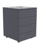 Taskfurn 4 Drawer Mobile Pedestal - Ironstone