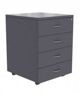 Taskfurn 4 Drawer Mobile Pedestal - Ironstone